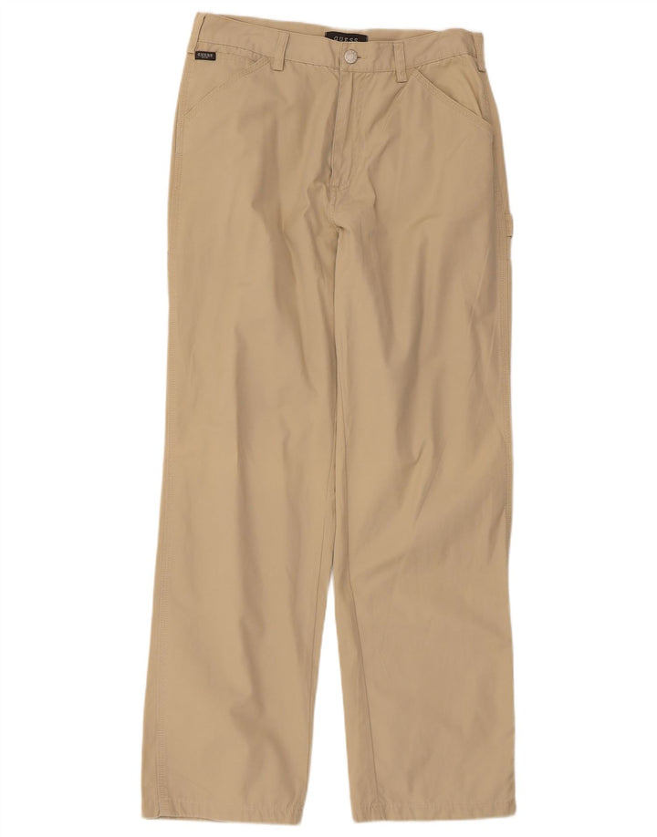 Calça cargo reta masculina Guess W32 L30 algodão bege