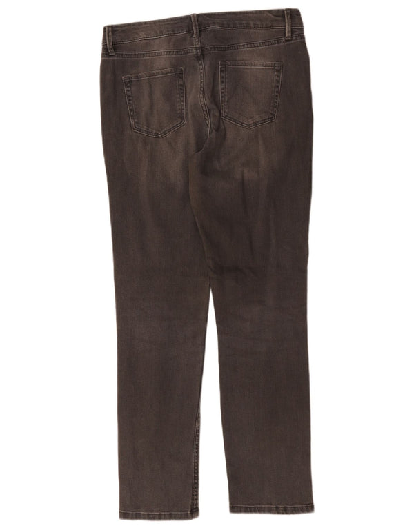 Jeans Marks & Spencer Feminino Slim UK 10 Pequeno W30 L28 Algodão Cinza
