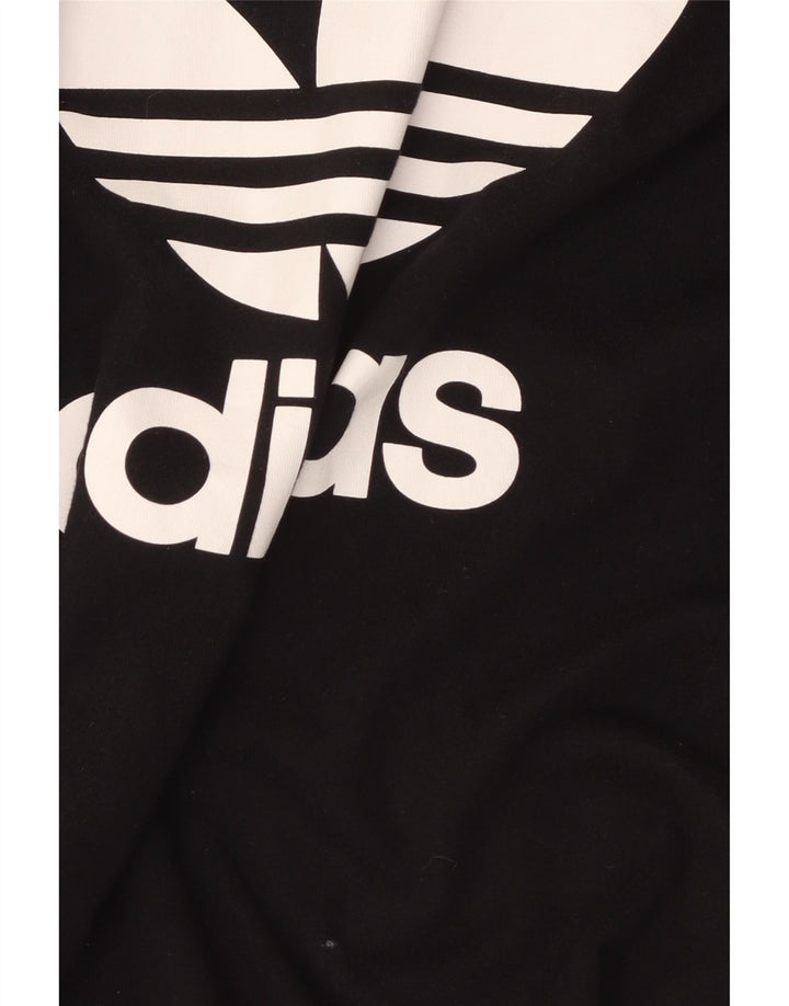 Adidas Mens Graphic T-Shirt Top Pequeno Algodão Preto