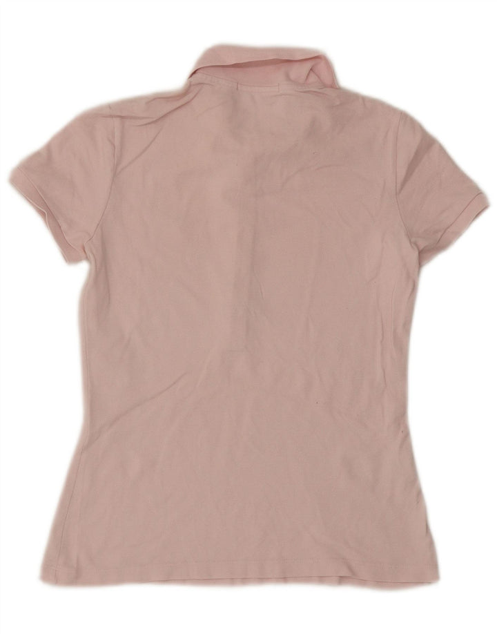 Camisa polo feminina Lacoste tamanho 36 pequeno algodão rosa