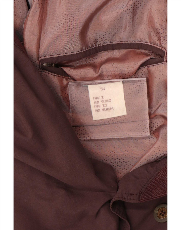 Jaqueta bomber masculina vintage com peito duplo IT 54 2XL roxo geométrico