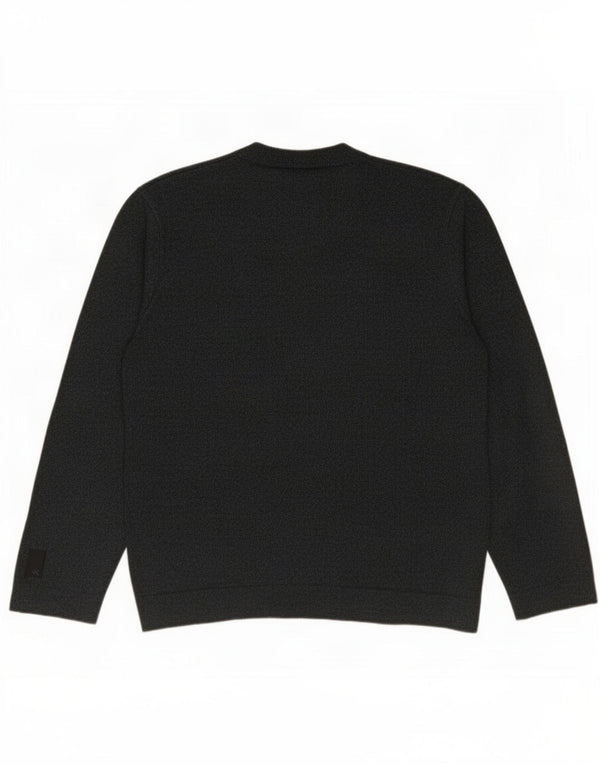Suéter feminino Calvin Klein com decote em V UK 20 2XL cinza manchado acrílico
