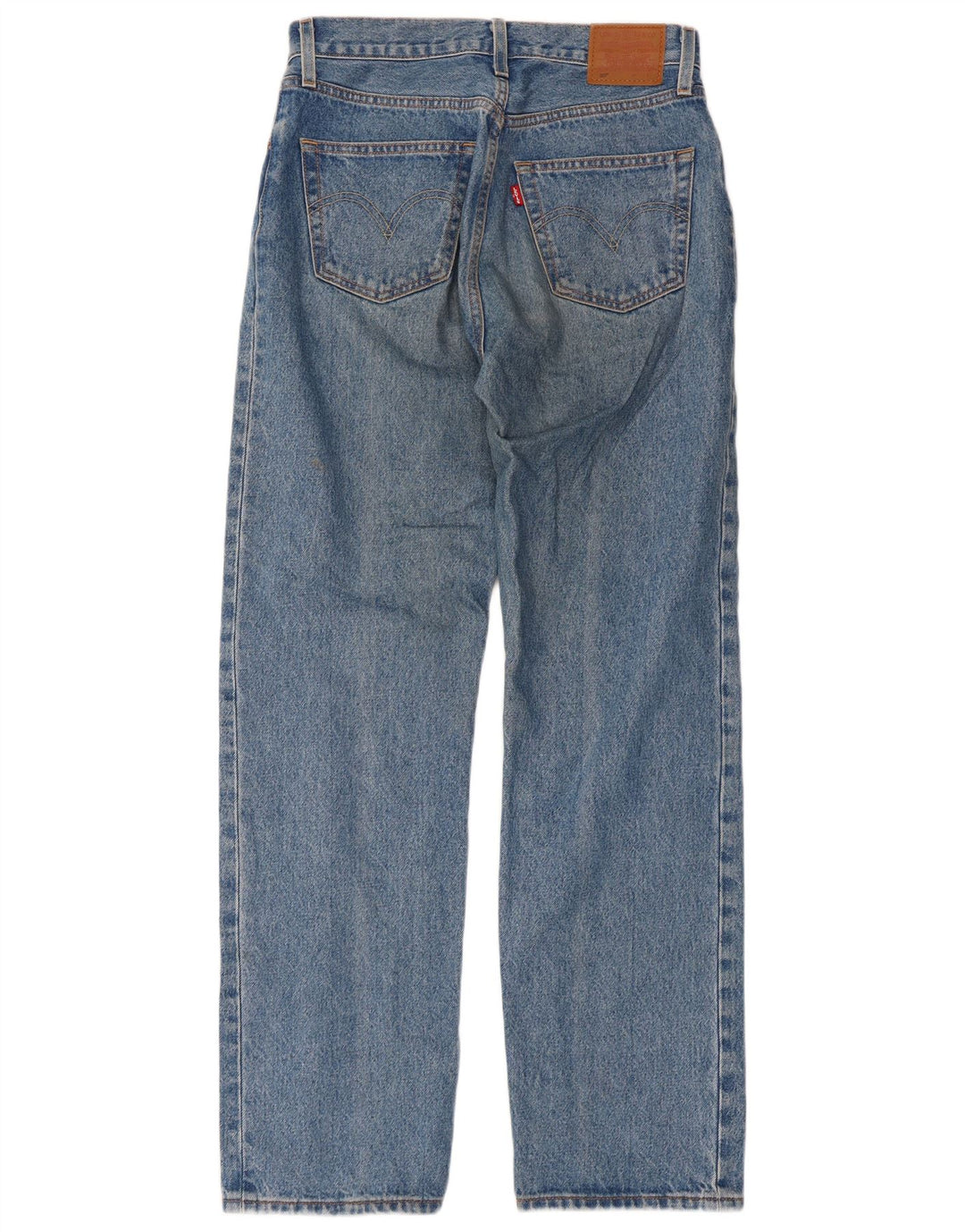 Calça jeans feminina Levi's 501 Straight W26 L32 azul algodão