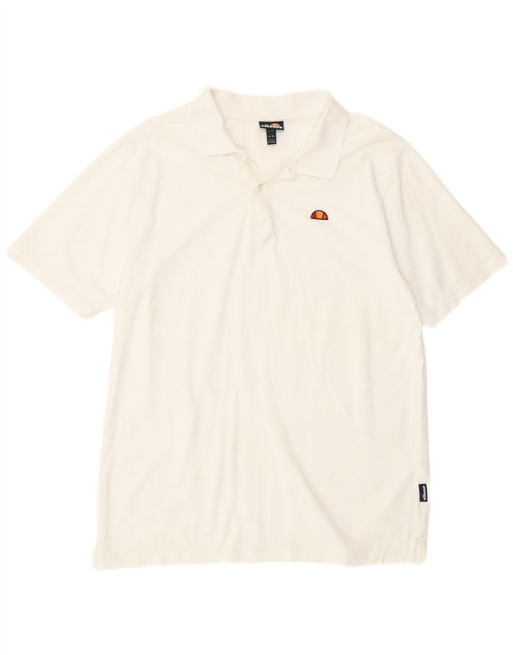 Camisa polo masculina Ellesse XL algodão branco