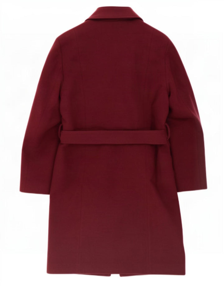 Sobretudo feminino Marks & Spencer UK 12 poliéster médio Borgonha