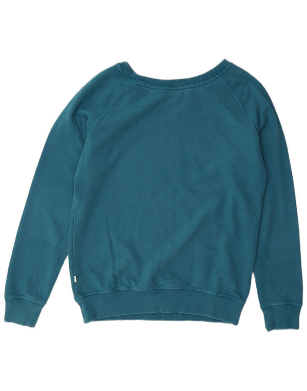 Adidas feminino gráfico moletom jumper reino unido 16 grande algodão azul