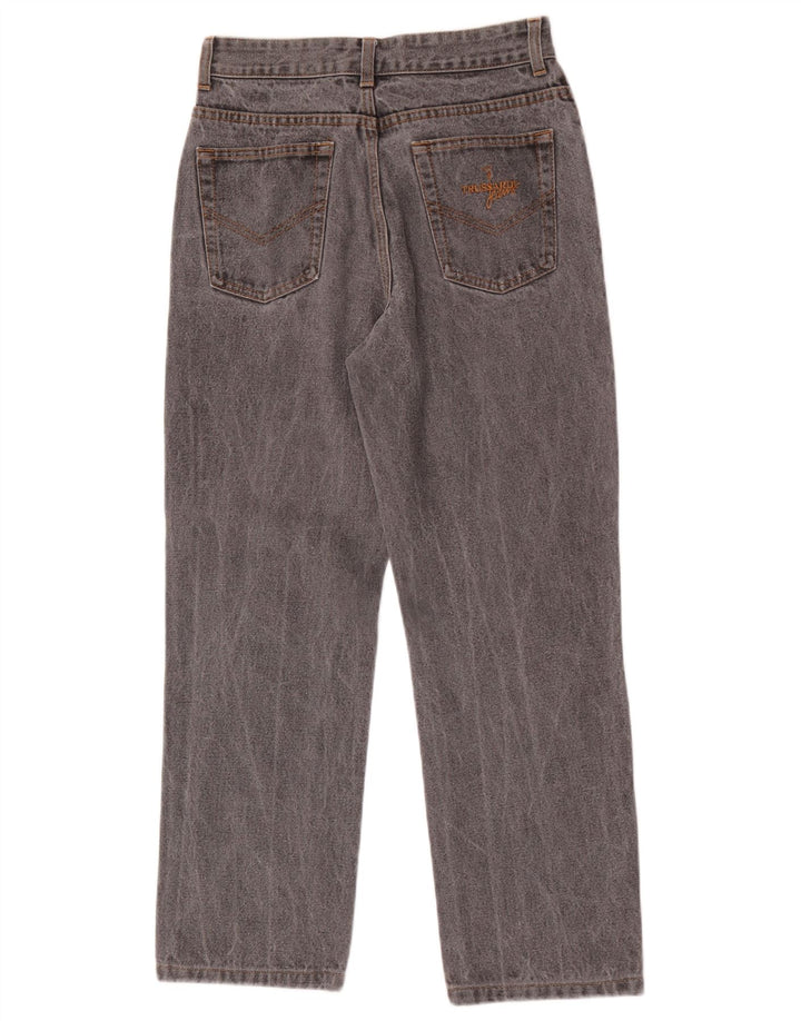 Jeans retos femininos Trussardi W30 L27 algodão cinza
