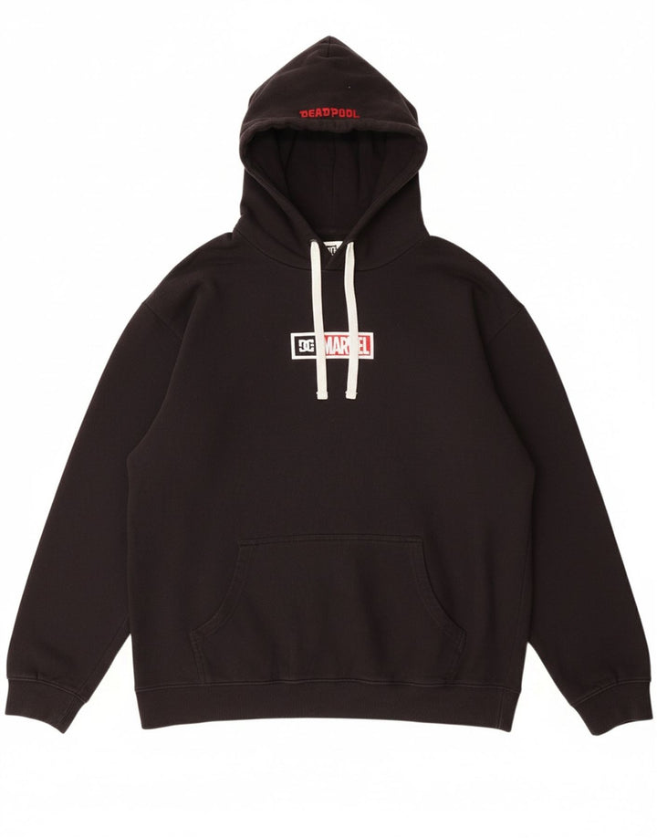 DC Mens Marvel Graphic Hoodie Jumper Grande Algodão Preto