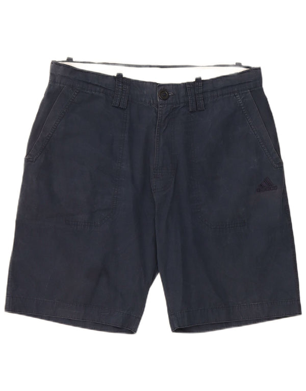 Adidas Mens Chino Shorts UK 38/40 Médio W34 Azul Marinho Algodão