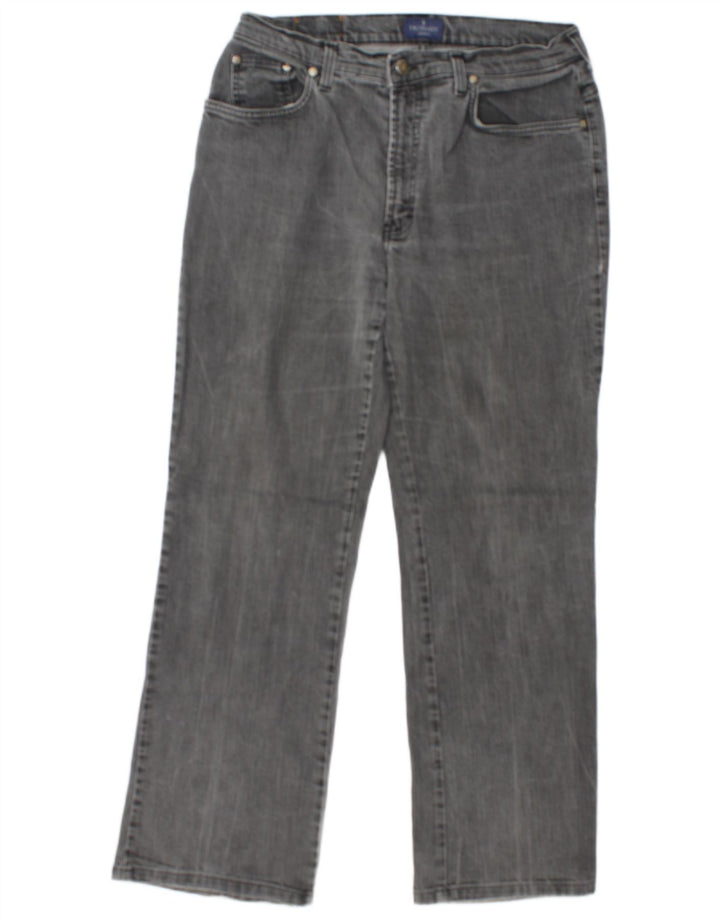 Jeans retos femininos TRUSSARDI W34 L28 algodão cinza