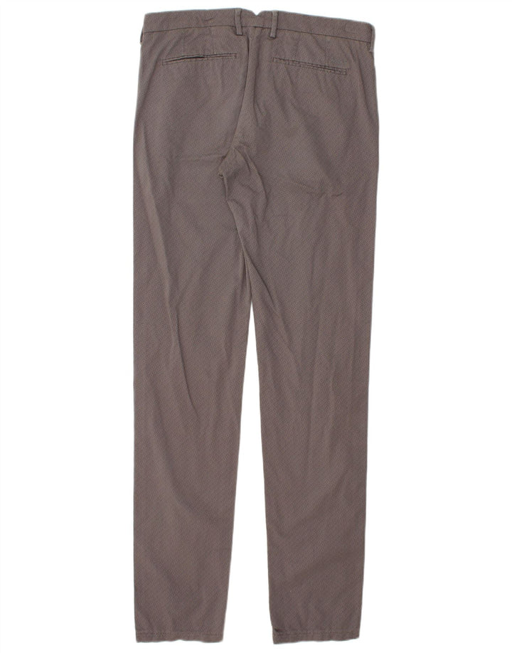 Calça Chino Masculina Slim WOOLRICH W31 L34 Algodão Xadrez Cinza