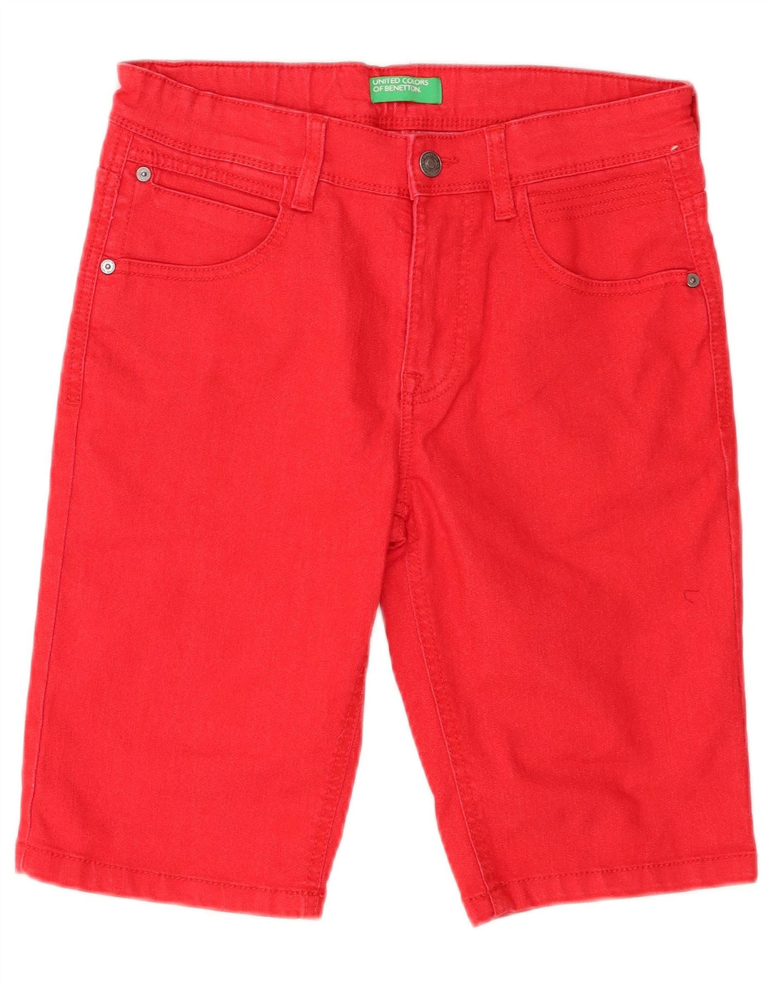 Shorts jeans Benetton Boys 15-16 anos W29 vermelho