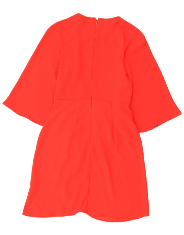 Vestido bainha feminino Topshop Reino Unido 8 pequeno poliéster vermelho