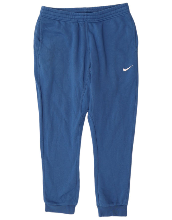 Calça de treino masculina Nike joggers grande algodão azul