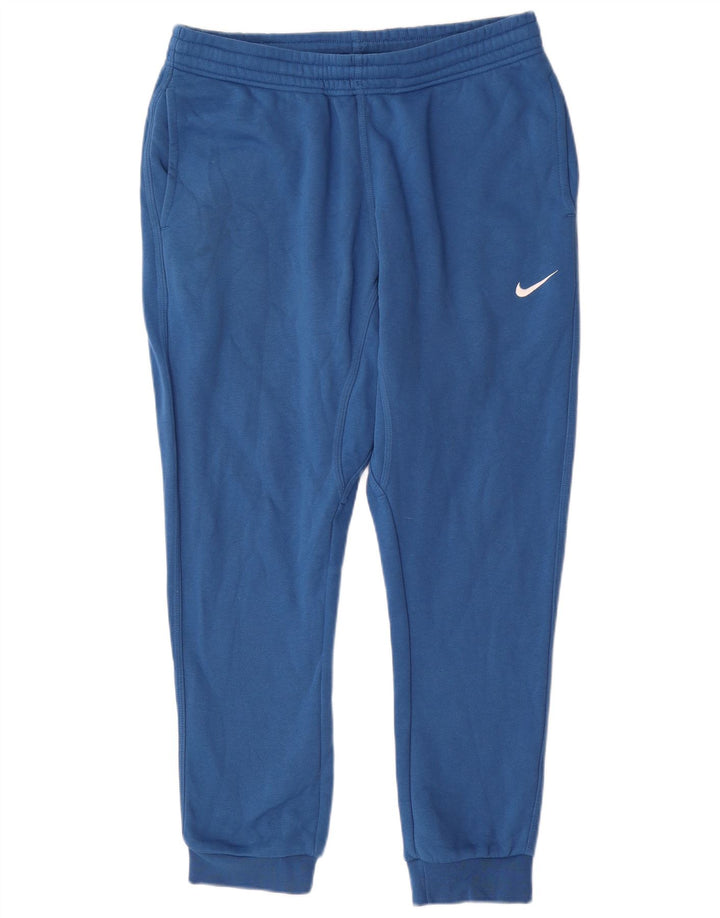 Calça de treino masculina Nike joggers grande algodão azul