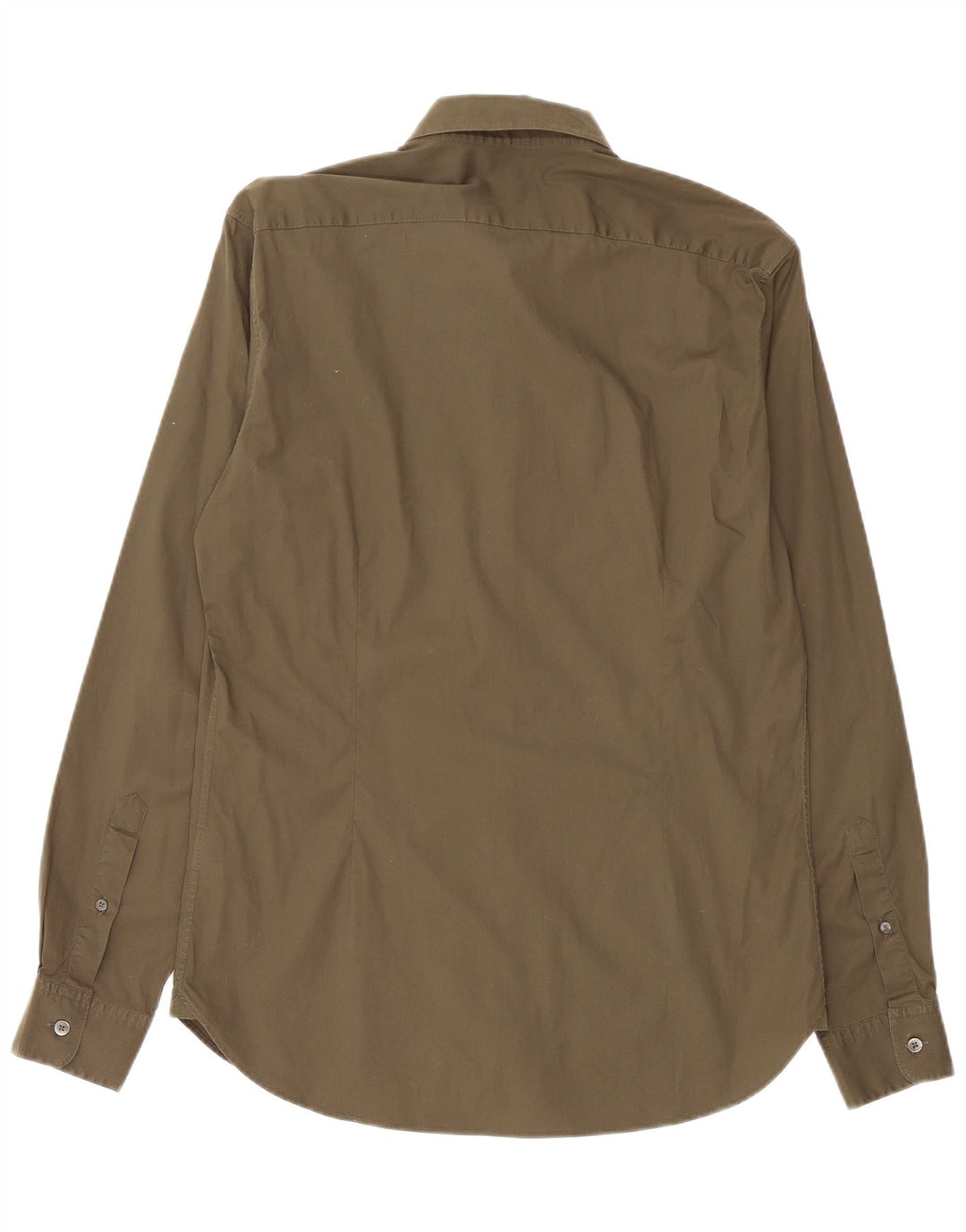 Camisa masculina JIGSAW de algodão cáqui médio