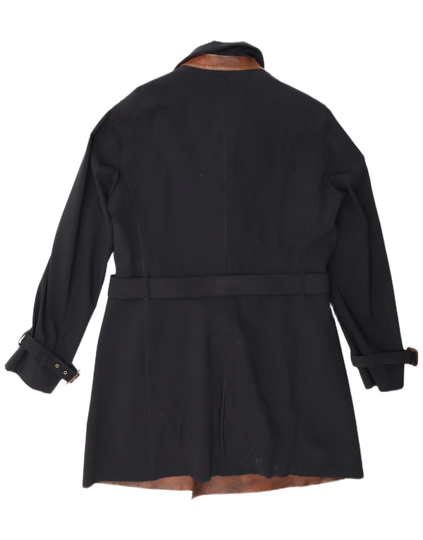 Giorgio Armani Mens Trench Coat UK 38 Médio Azul Marinho Colourblock