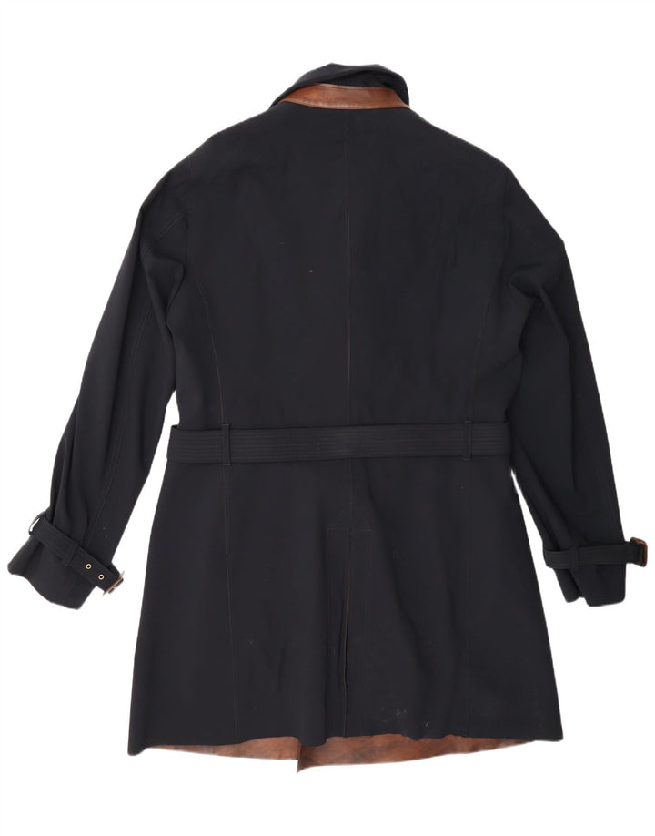 Giorgio Armani Mens Trench Coat UK 38 Médio Azul Marinho Colourblock