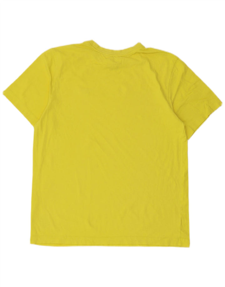 Nike Mens Camiseta Top Médio Algodão Amarelo