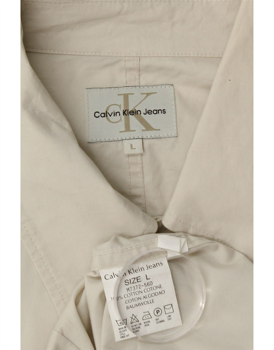 Jaqueta bomber masculina Calvin Klein Jeans Reino Unido 40 grande algodão branco
