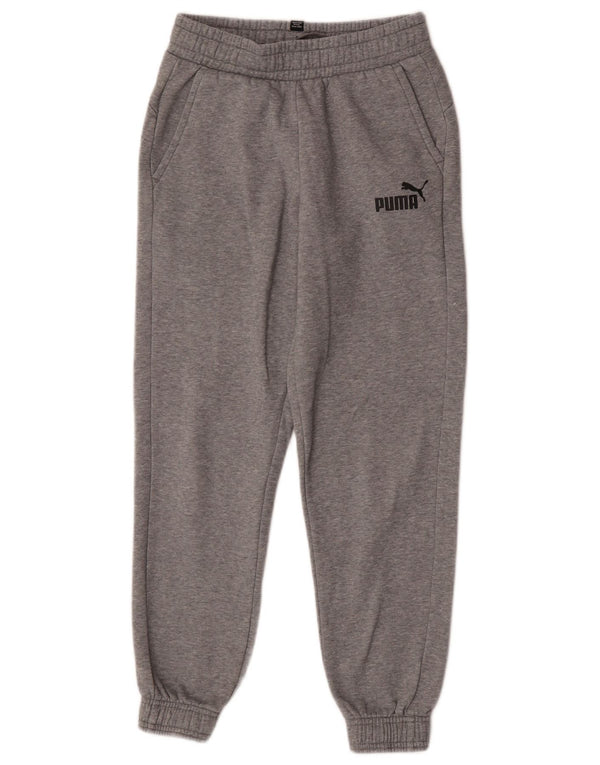 Puma Meninos Calças de Treino Joggers 13-14 Anos Cinza Algodão