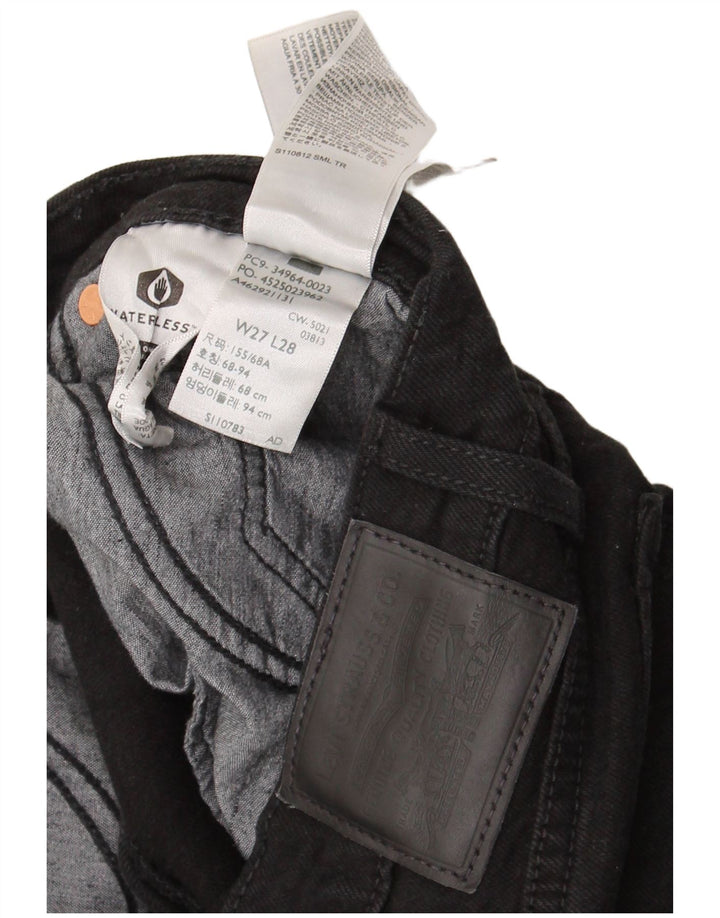 Calça jeans feminina Levi's Wedgie Straight W27 L28 algodão preto