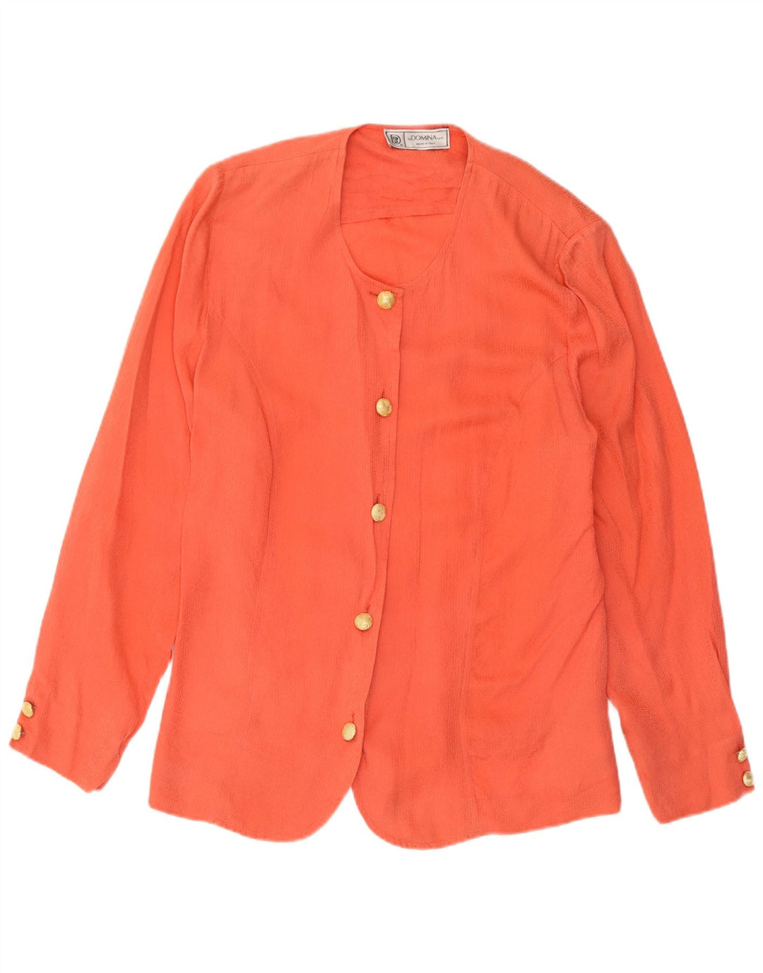 Jaqueta blazer feminina Domina com 5 botões IT 48 XL laranja seda