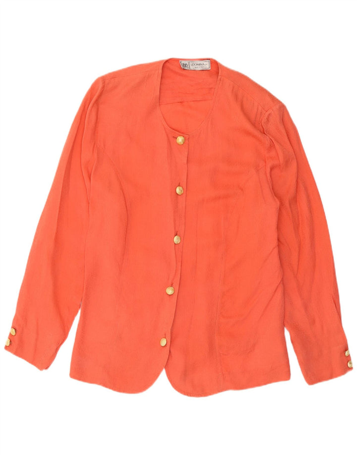 Jaqueta blazer feminina Domina com 5 botões IT 48 XL laranja seda