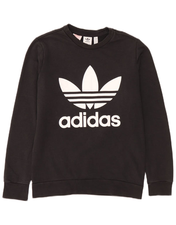 Suéter gráfico Adidas Meninos 13-14 anos algodão preto