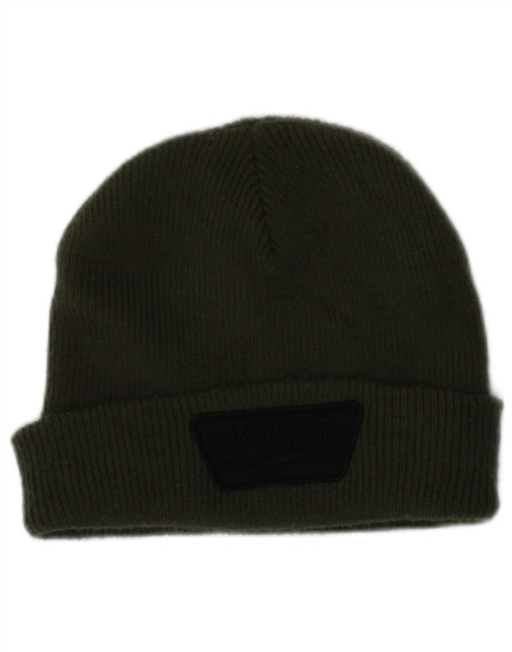 Vans Mens Knit Beanie Chapéu Tamanho Único Cáqui Acrílico Logotipo