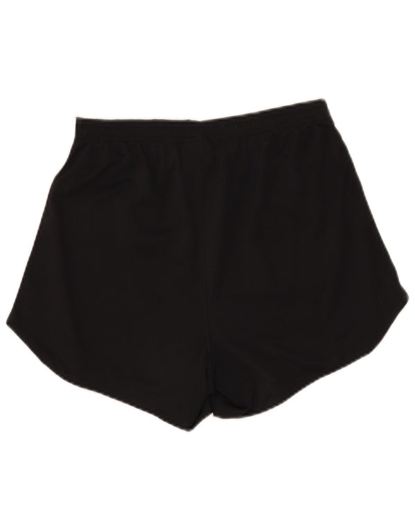 Shorts esportivos femininos Nike Dri Fit UK 12 médio preto colorblock poliéster