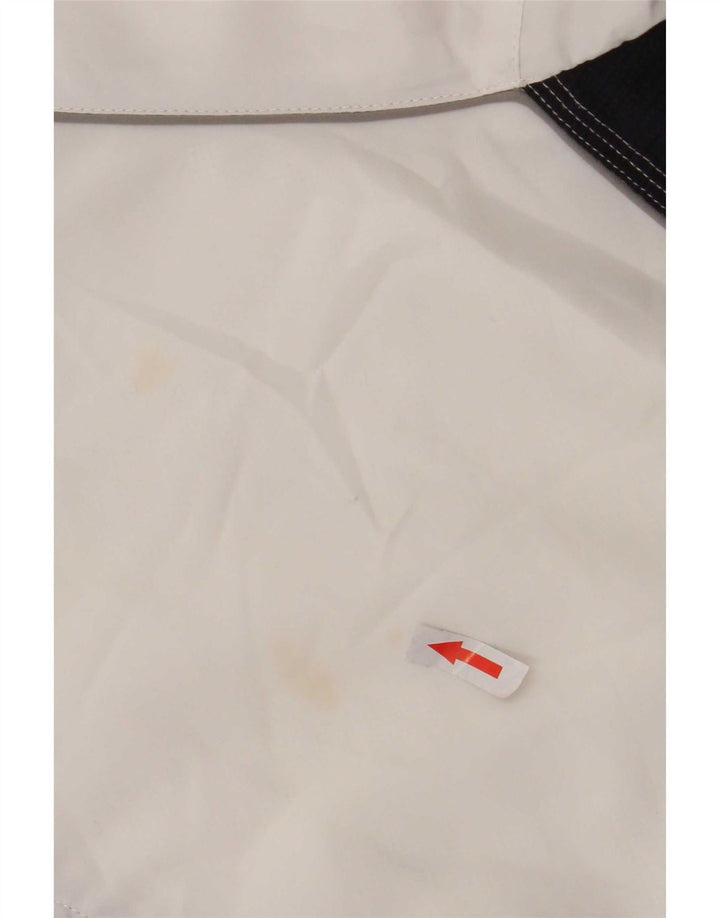 Jaqueta masculina Champion de moletom de poliéster colorblock branco médio