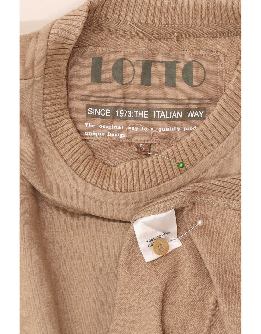 Lotto Mens Top Manga Longa Pequeno Algodão Marrom