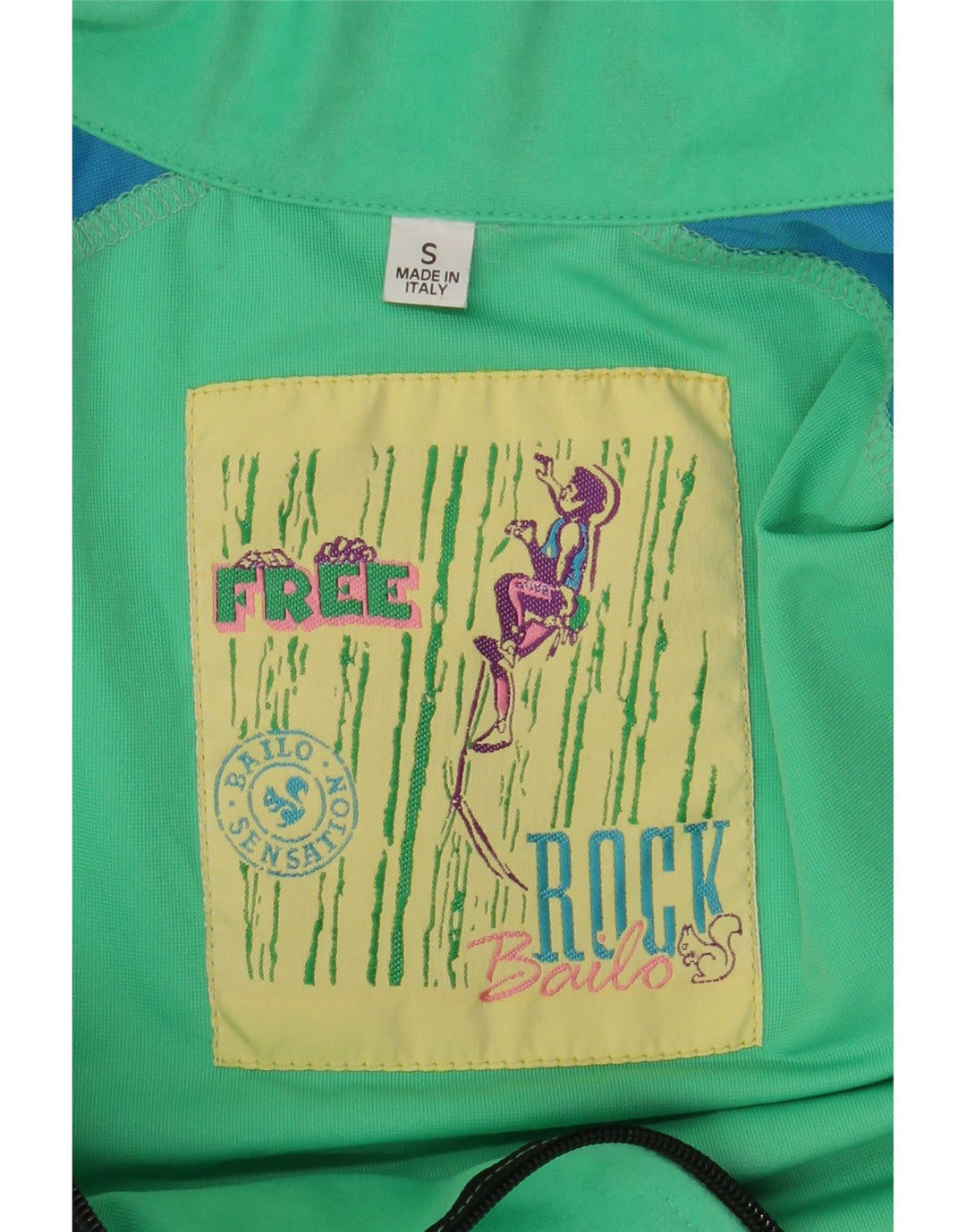 BAILO Jaqueta masculina de agasalho gráfico pequeno bloco colorido verde