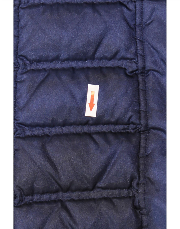 Casaco acolchoado com capuz feminino Fila UK 14 grande azul marinho
