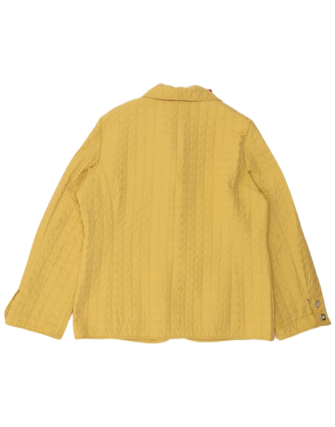Jaqueta blazer acolchoada feminina Perte by Krizia com 3 botões tamanho 23 amarelo médio