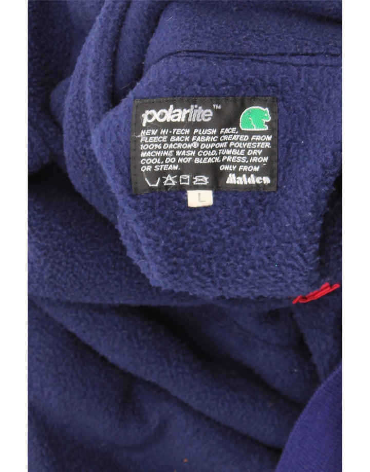 Suéter masculino de lã com gola redonda Malden grande azul