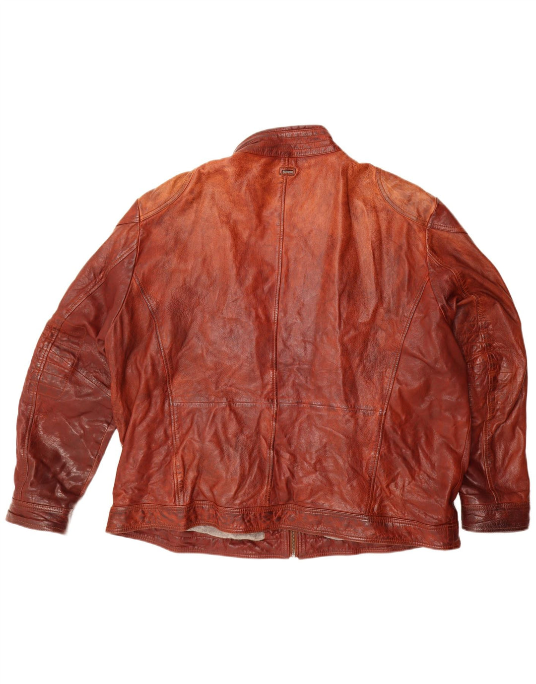 Jaqueta de couro masculina ENGBERS UK 46 3XL Borgonha