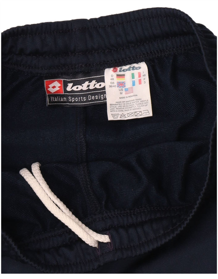 Calça de treino masculina Lotto UK 38/40 poliéster azul marinho médio