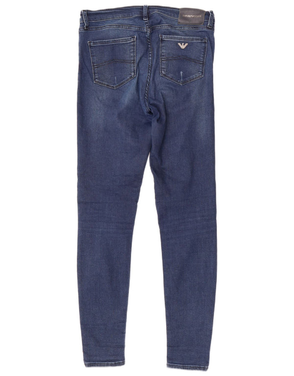 Calça jeans skinny feminina Emporio Armani W29 L32 azul algodão