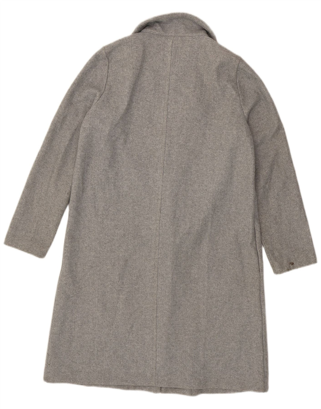 Sobretudo aberto feminino Zara UK 16 grande poliéster cinza