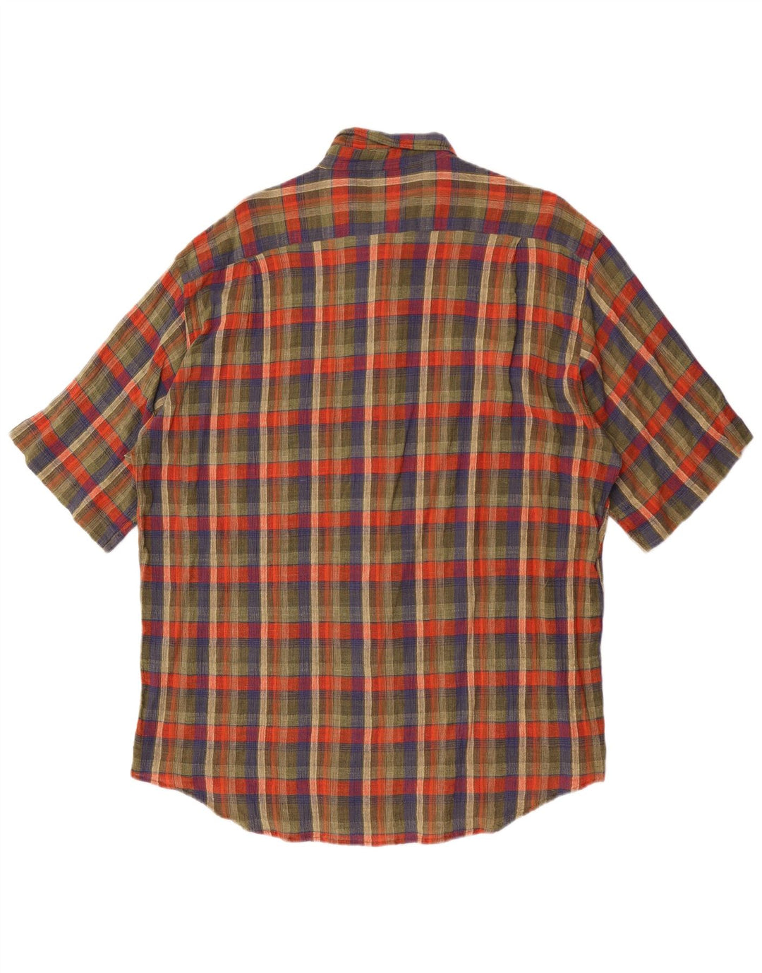 Camisa masculina de manga curta Missoni 2XL algodão xadrez verde