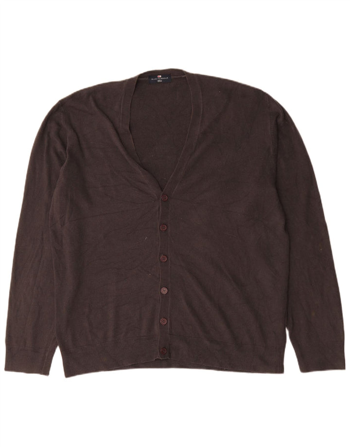 Suéter masculino Marks & Spencer Blue Harbor Cardigan 2XL cinza acrílico