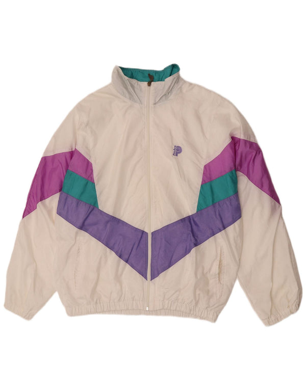 Pro revestimento superior do fato de treino dos homens do Ace grande fora da poliamida branca de Colourblock