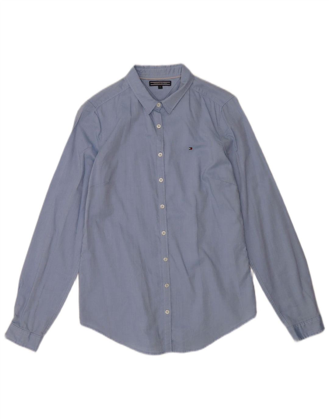 Camisa feminina Tommy Hilfiger EUA 6 algodão azul médio