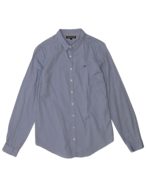 Camisa feminina Tommy Hilfiger EUA 6 algodão azul médio