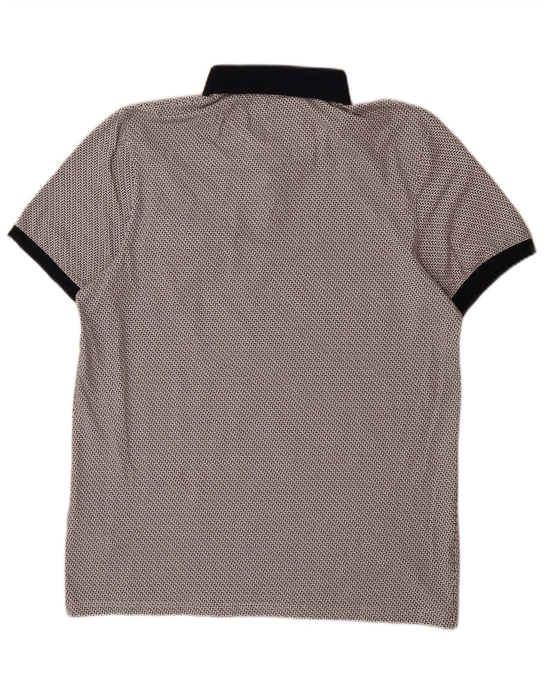 Camisa polo masculina Ted Baker tamanho 4 grande algodão manchado cinza