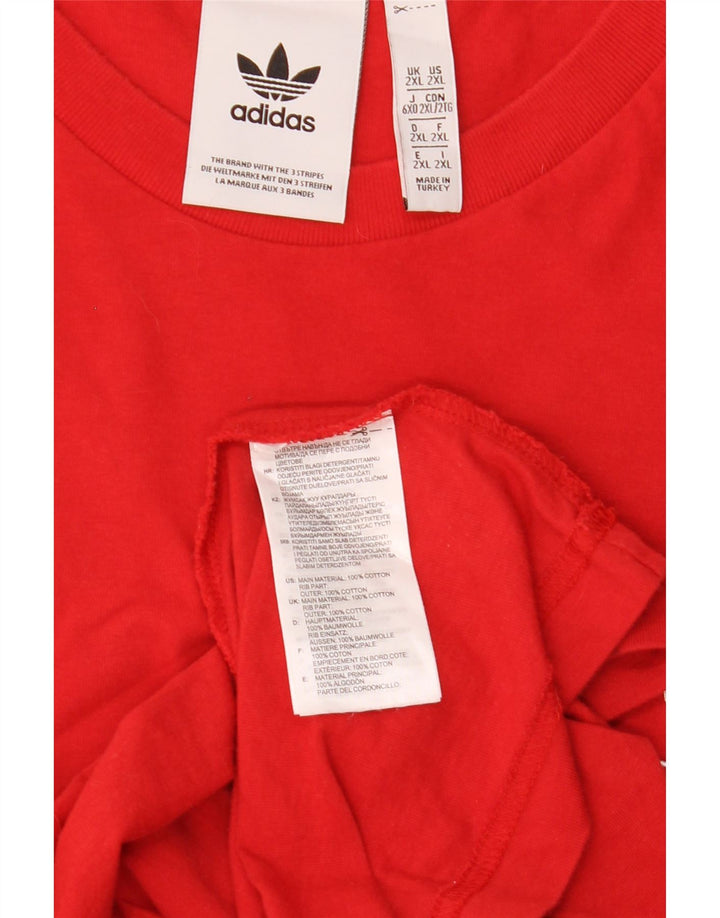 Camiseta masculina Adidas Top 2XL algodão vermelho