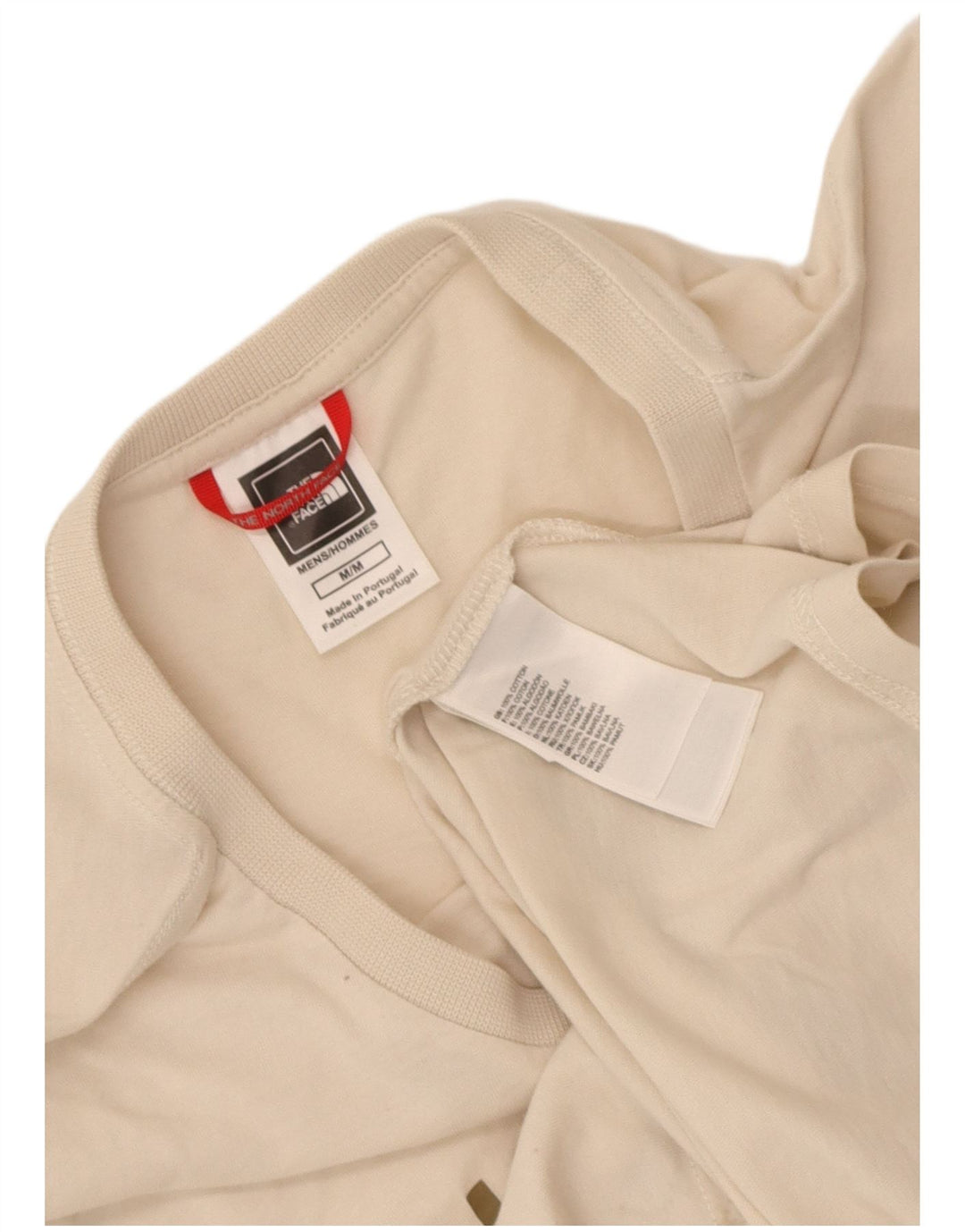 Camiseta gráfica masculina The North Face algodão bege médio