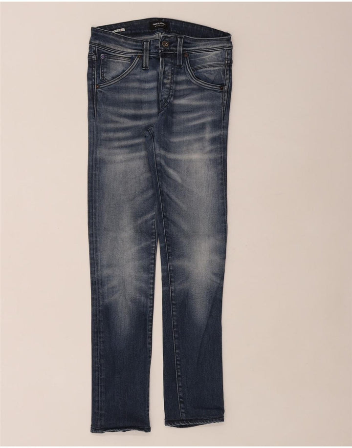 Jack & Jones Mens Slim Jeans W28 L30 Azul Algodão